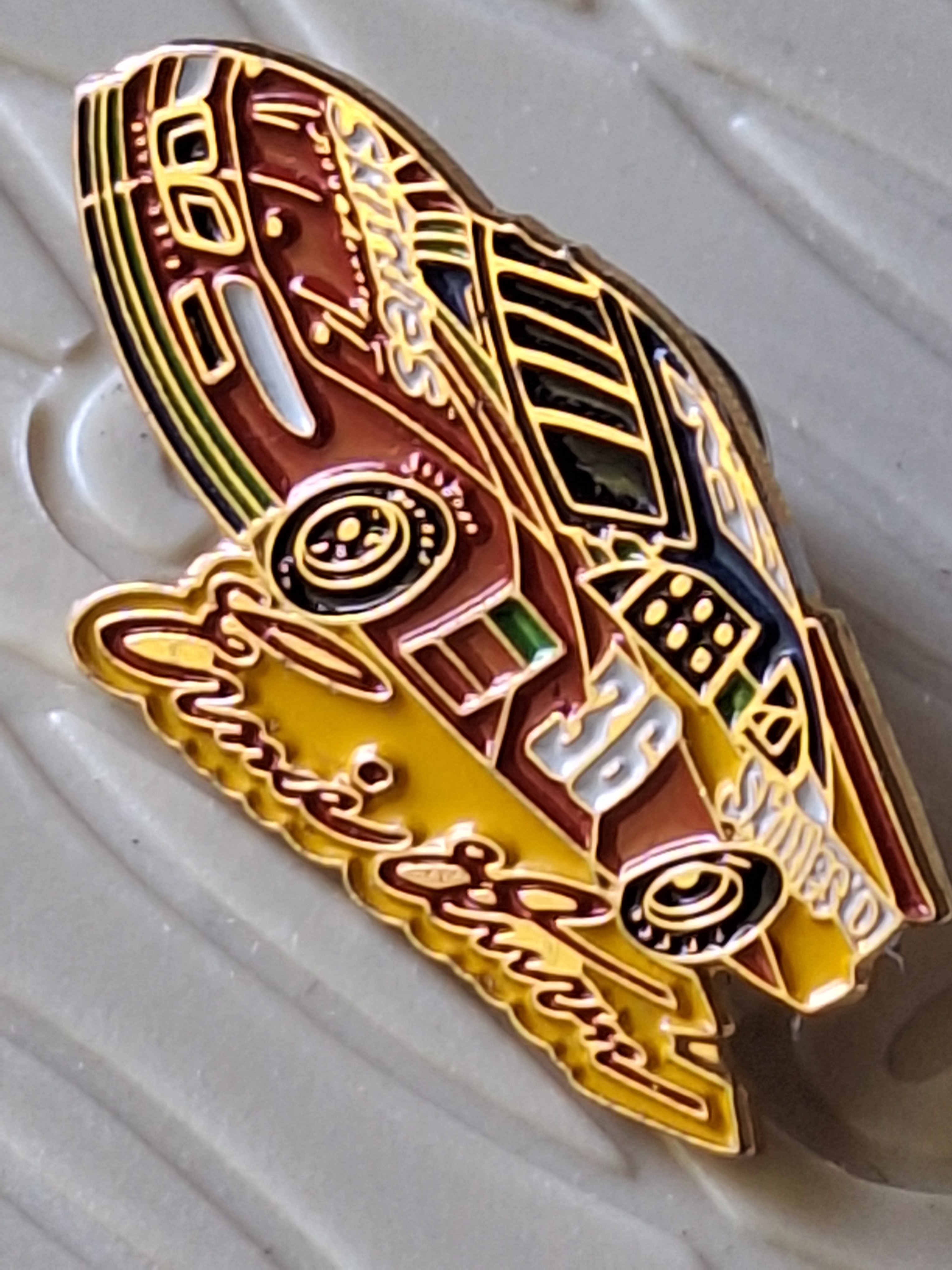 1990s Nascar Featuring Ernie "Swervin" Irvan's #36 Skittles Lapel Pin